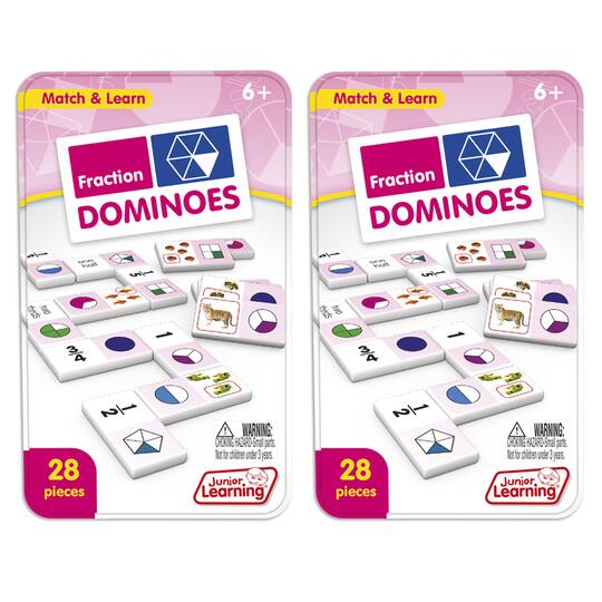 Junior Learning&#xAE; Fraction Dominoes Game, 2ct.